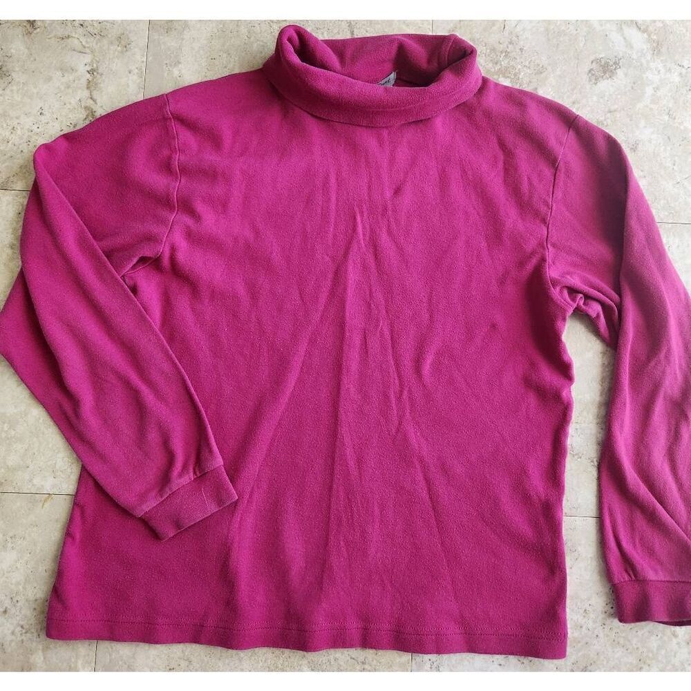 PBJ Blues dark pink long sleeved turtleneck Size Large